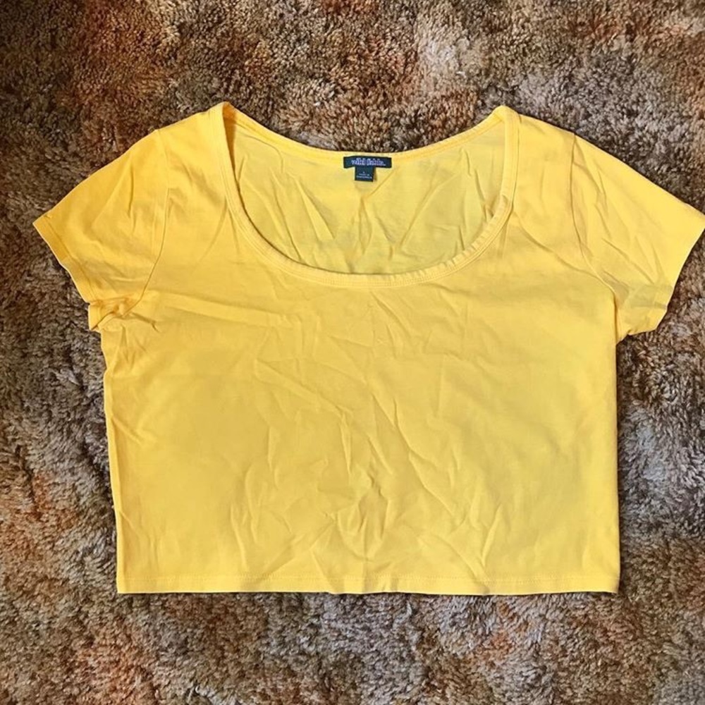 Yellow crop top
